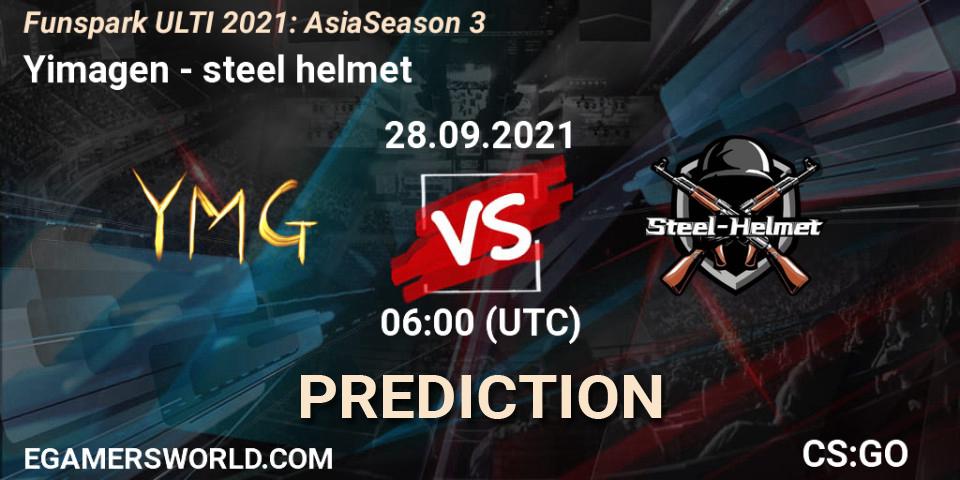 Pronósticos Yimagen - steel helmet. 28.09.2021 at 06:00. Funspark ULTI 2021: Asia Season 3 - Counter-Strike (CS2)