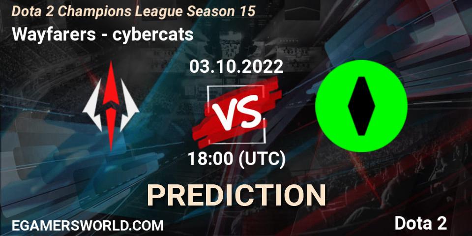 Pronósticos Wayfarers - cybercats. 03.10.2022 at 18:07. Dota 2 Champions League Season 15 - Dota 2