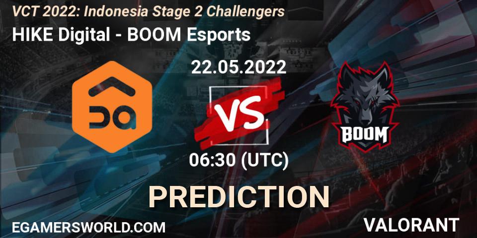 Pronósticos HIKE Digital - BOOM Esports. 22.05.22. VCT 2022: Indonesia Stage 2 Challengers - VALORANT
