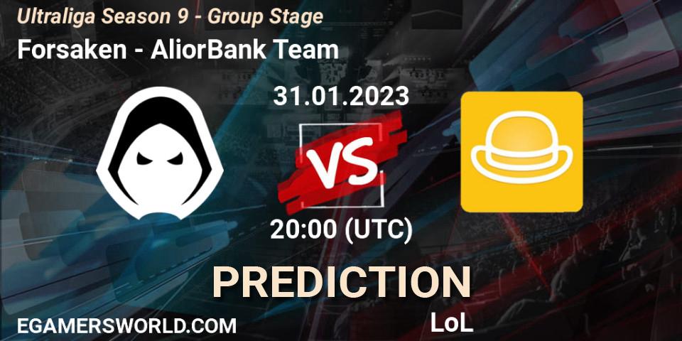Pronósticos Forsaken - AliorBank Team. 31.01.23. Ultraliga Season 9 - Group Stage - LoL