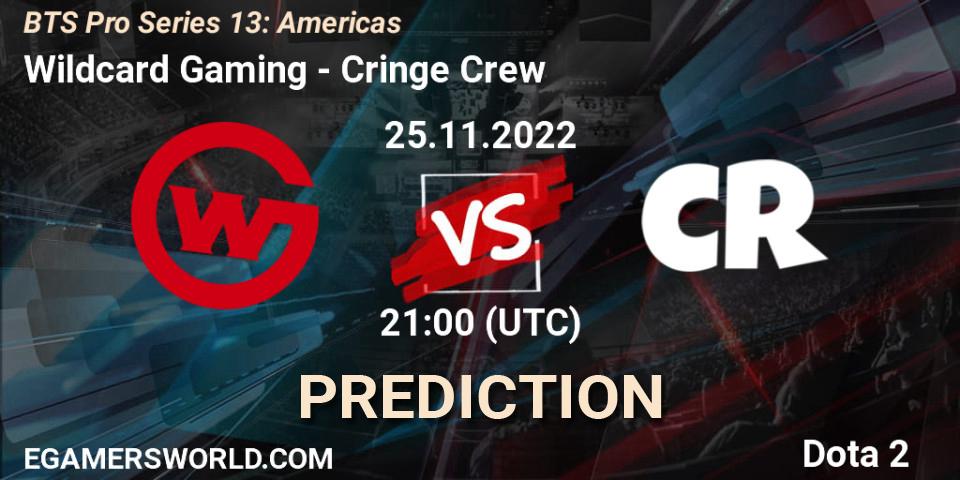 Pronósticos Wildcard Gaming - Cringe Crew. 25.11.22. BTS Pro Series 13: Americas - Dota 2