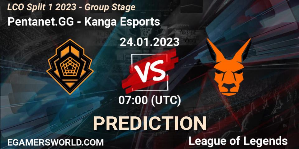 Pronósticos Pentanet.GG - Kanga Esports. 24.01.2023 at 07:00. LCO Split 1 2023 - Group Stage - LoL