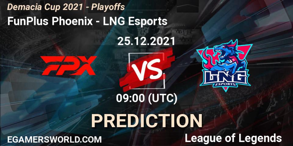 Pronósticos FunPlus Phoenix - LNG Esports. 25.12.21. Demacia Cup 2021 - Playoffs - LoL