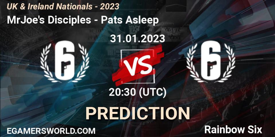 Pronósticos MrJoe's Disciples - Pats Asleep. 31.01.2023 at 19:15. UK & Ireland Nationals - 2023 - Rainbow Six