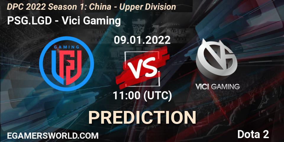 Pronósticos PSG.LGD - Vici Gaming. 09.01.22. DPC 2022 Season 1: China - Upper Division - Dota 2