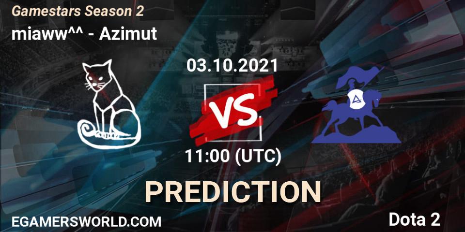 Pronósticos miaww^^ - Azimut. 03.10.2021 at 11:02. Gamestars Season 2 - Dota 2