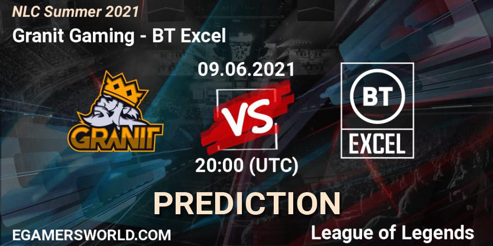 Pronósticos Granit Gaming - BT Excel. 09.06.2021 at 20:00. NLC Summer 2021 - LoL