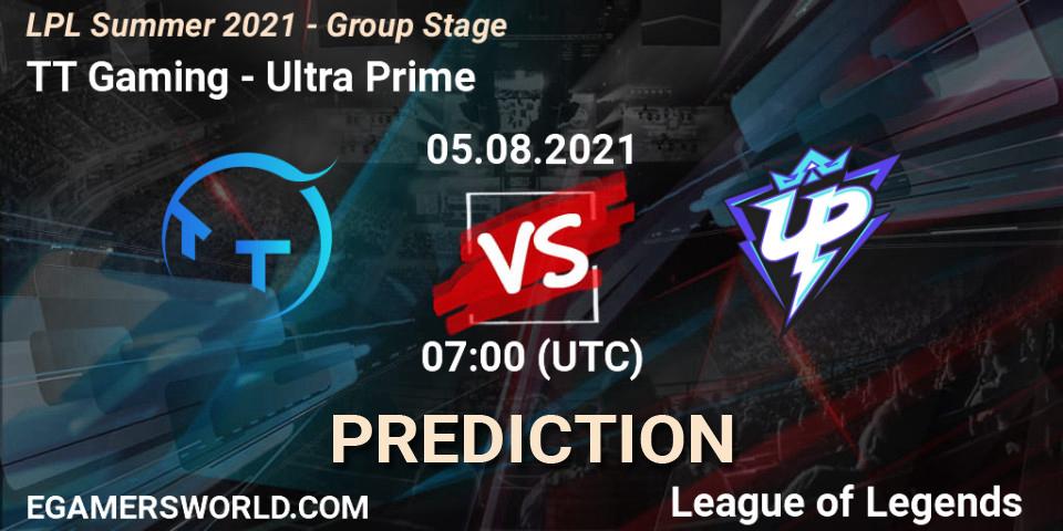 Pronósticos TT Gaming - Ultra Prime. 05.08.21. LPL Summer 2021 - Group Stage - LoL
