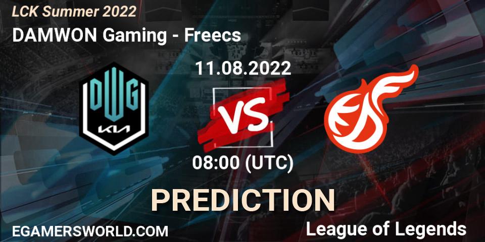 Pronósticos DAMWON Gaming - Freecs. 11.08.2022 at 08:00. LCK Summer 2022 - LoL