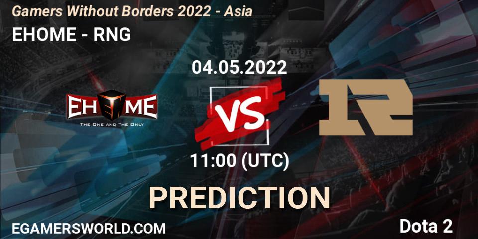 Pronósticos EHOME - RNG. 04.05.22. Gamers Without Borders 2022 - Asia - Dota 2