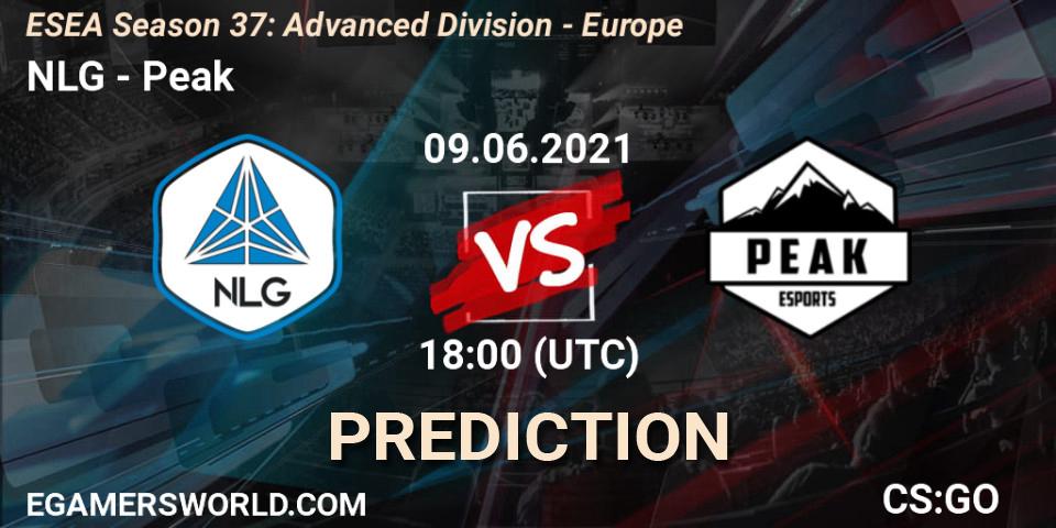 Pronósticos NLG - Peak. 09.06.2021 at 18:00. ESEA Season 37: Advanced Division - Europe - Counter-Strike (CS2)