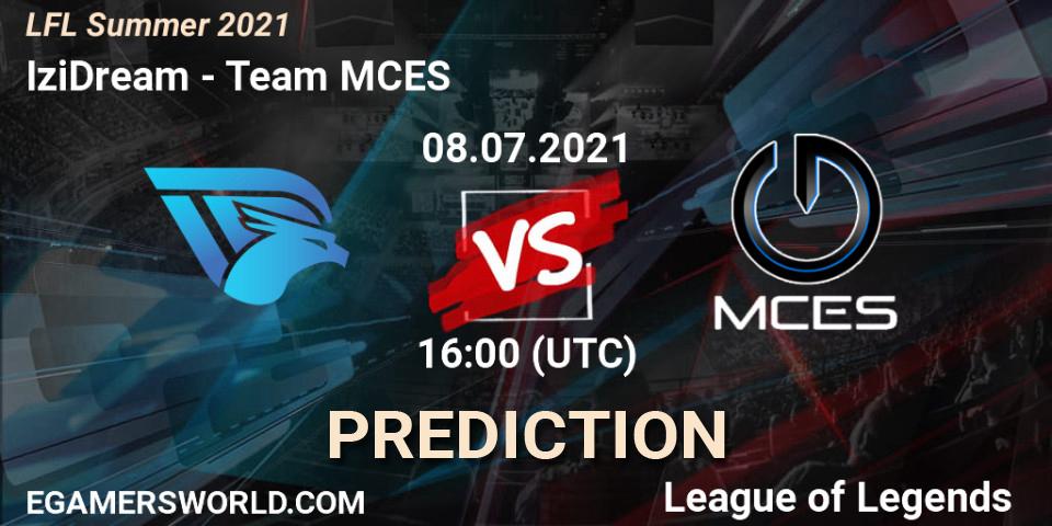 Pronósticos IziDream - Team MCES. 08.07.2021 at 16:00. LFL Summer 2021 - LoL
