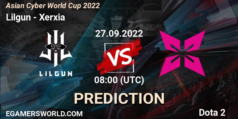 Pronósticos Positive Vibes - Xerxia. 27.09.2022 at 06:00. Asian Cyber World Cup 2022 - Dota 2