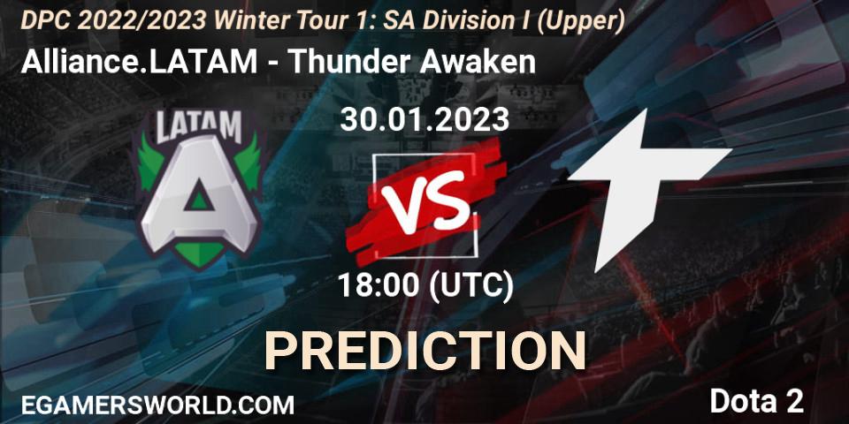 Pronósticos Alliance.LATAM - Thunder Awaken. 30.01.23. DPC 2022/2023 Winter Tour 1: SA Division I (Upper) - Dota 2