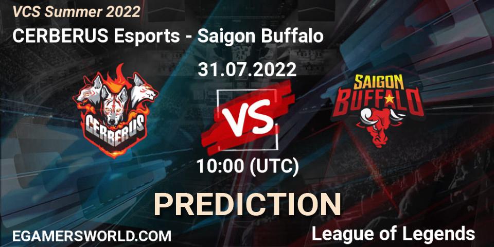 Pronósticos CERBERUS Esports - Saigon Buffalo. 31.07.2022 at 10:00. VCS Summer 2022 - LoL