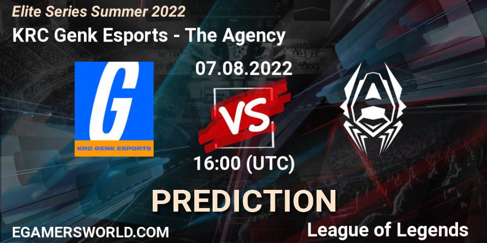 Pronósticos KRC Genk Esports - The Agency. 07.08.22. Elite Series Summer 2022 - LoL
