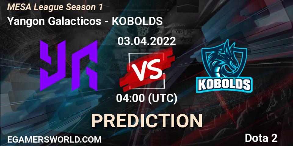 Pronósticos Yangon Galacticos - KOBOLDS. 03.04.2022 at 04:10. MESA League Season 1 - Dota 2