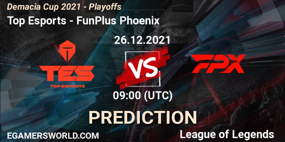 Pronósticos Top Esports - FunPlus Phoenix. 26.12.21. Demacia Cup 2021 - Playoffs - LoL