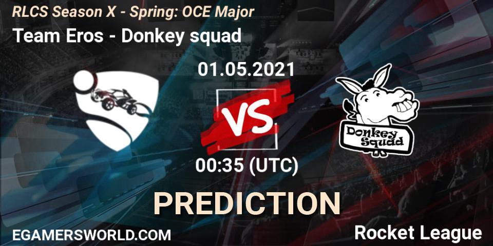 Pronósticos Team Eros - Donkey squad. 01.05.2021 at 00:35. RLCS Season X - Spring: OCE Major - Rocket League