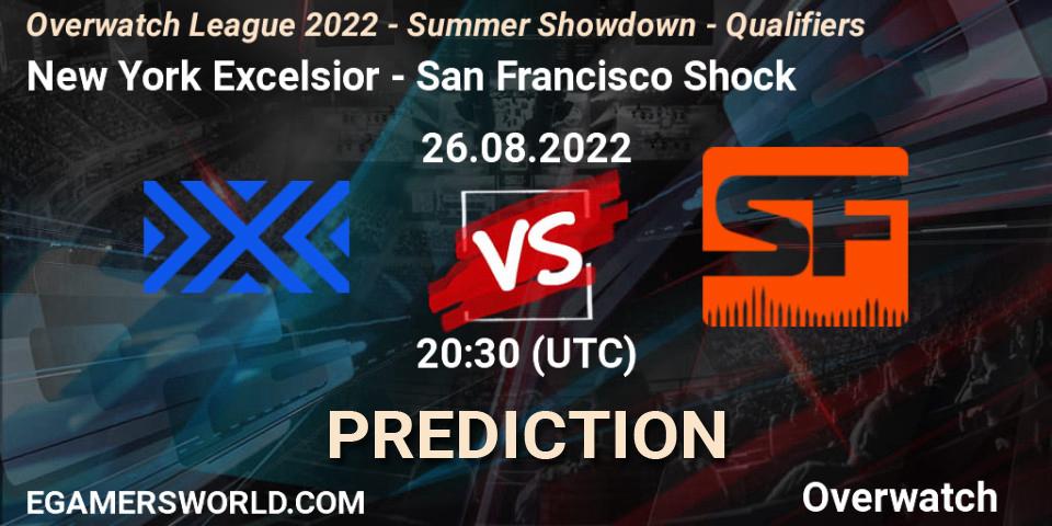 Pronósticos New York Excelsior - San Francisco Shock. 26.08.22. Overwatch League 2022 - Summer Showdown - Qualifiers - Overwatch