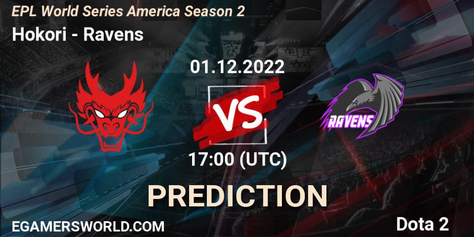 Pronósticos Hokori - Ravens. 01.12.22. EPL World Series America Season 2 - Dota 2
