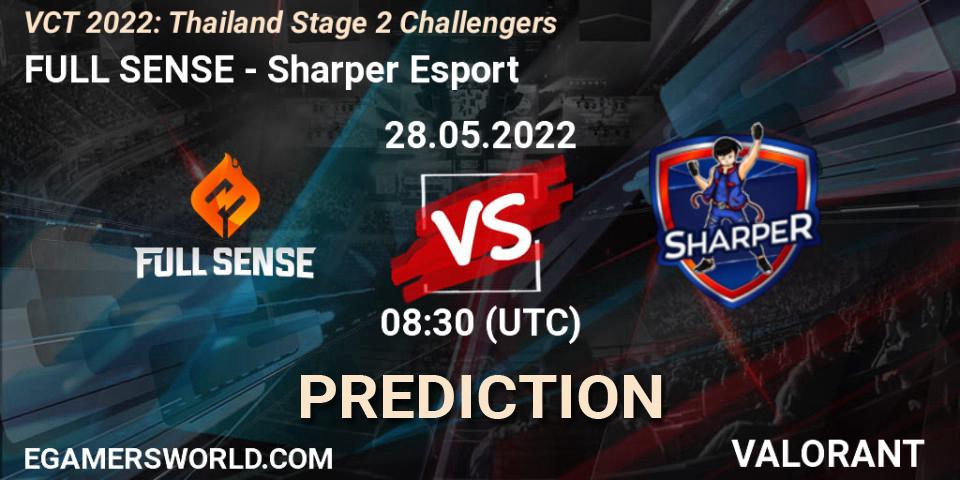 Pronósticos FULL SENSE - Sharper Esport. 28.05.2022 at 08:30. VCT 2022: Thailand Stage 2 Challengers - VALORANT