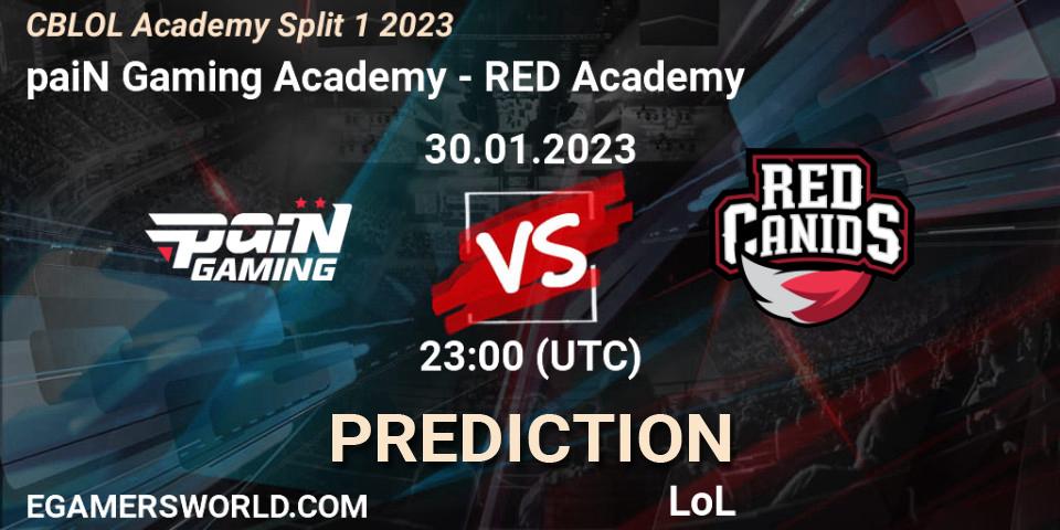 Pronósticos paiN Gaming Academy - RED Academy. 30.01.23. CBLOL Academy Split 1 2023 - LoL