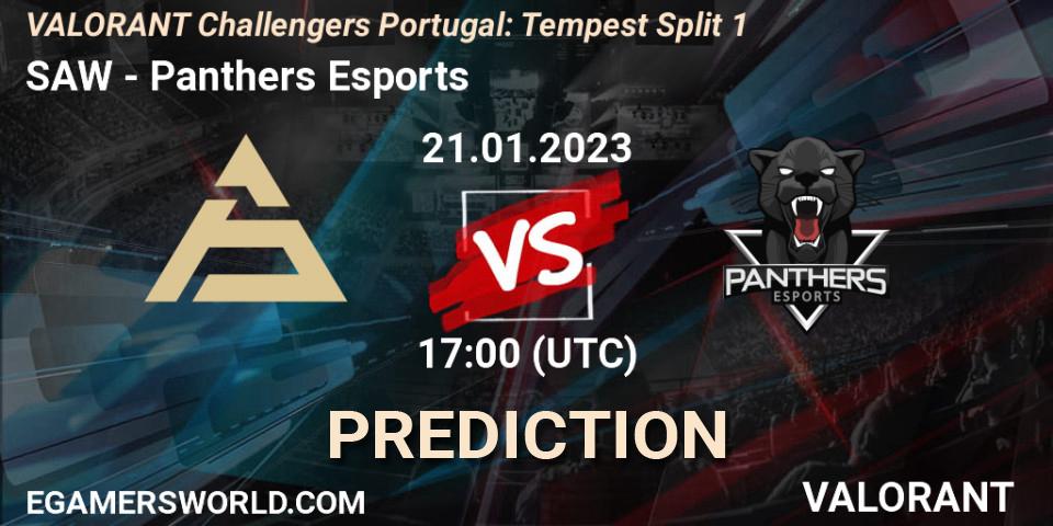 Pronósticos SAW - Panthers Esports. 21.01.2023 at 17:25. VALORANT Challengers 2023 Portugal: Tempest Split 1 - VALORANT