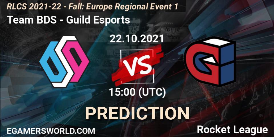 Pronósticos Team BDS - Guild Esports. 22.10.2021 at 15:00. RLCS 2021-22 - Fall: Europe Regional Event 1 - Rocket League