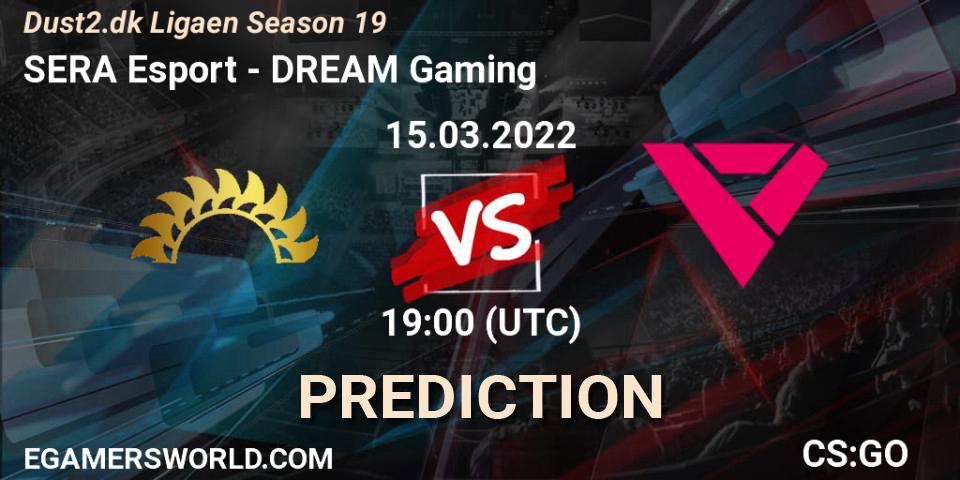 Pronósticos SERA Esport - DREAM Gaming. 15.03.2022 at 19:00. Dust2.dk Ligaen Season 19 - Counter-Strike (CS2)