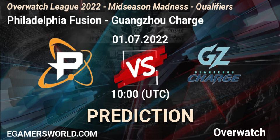 Pronósticos Philadelphia Fusion - Guangzhou Charge. 08.07.22. Overwatch League 2022 - Midseason Madness - Qualifiers - Overwatch
