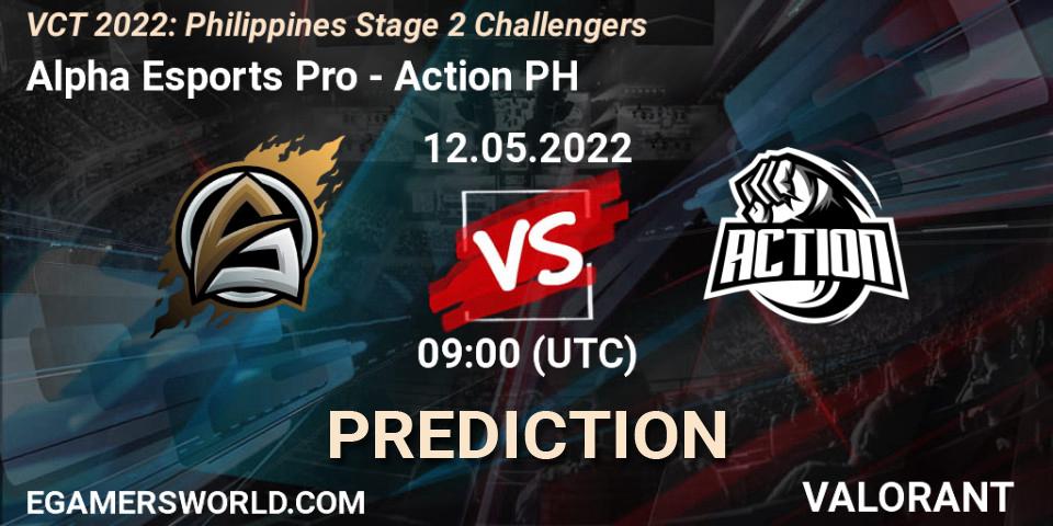 Pronósticos Alpha Esports Pro - Action PH. 12.05.2022 at 09:45. VCT 2022: Philippines Stage 2 Challengers - VALORANT
