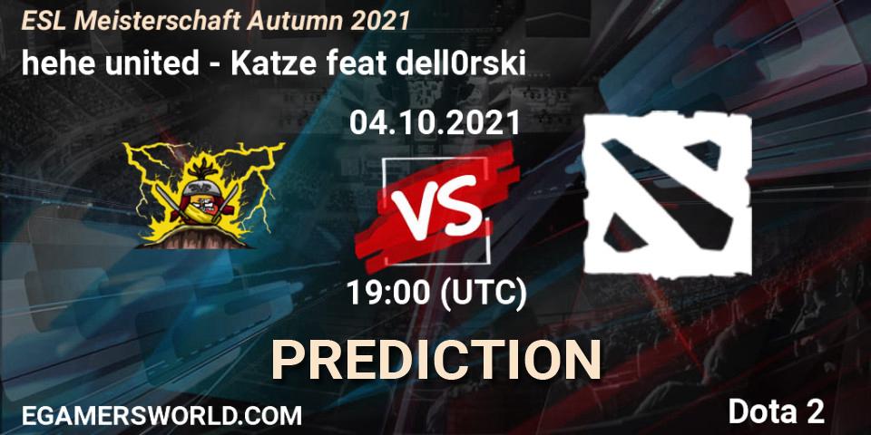 Pronósticos hehe united - Katze feat dell0rski. 06.10.2021 at 17:02. ESL Meisterschaft Autumn 2021 - Dota 2
