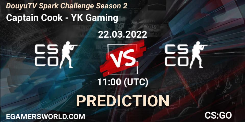 Pronósticos Captain Cook - YK Gaming. 22.03.2022 at 11:00. DouyuTV Spark Challenge Season 2 - Counter-Strike (CS2)