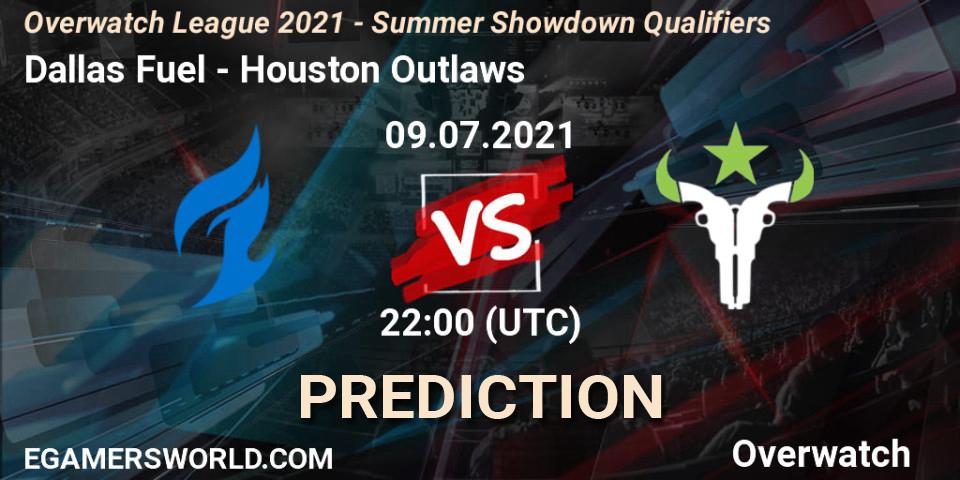 Pronósticos Dallas Fuel - Houston Outlaws. 09.07.21. Overwatch League 2021 - Summer Showdown Qualifiers - Overwatch