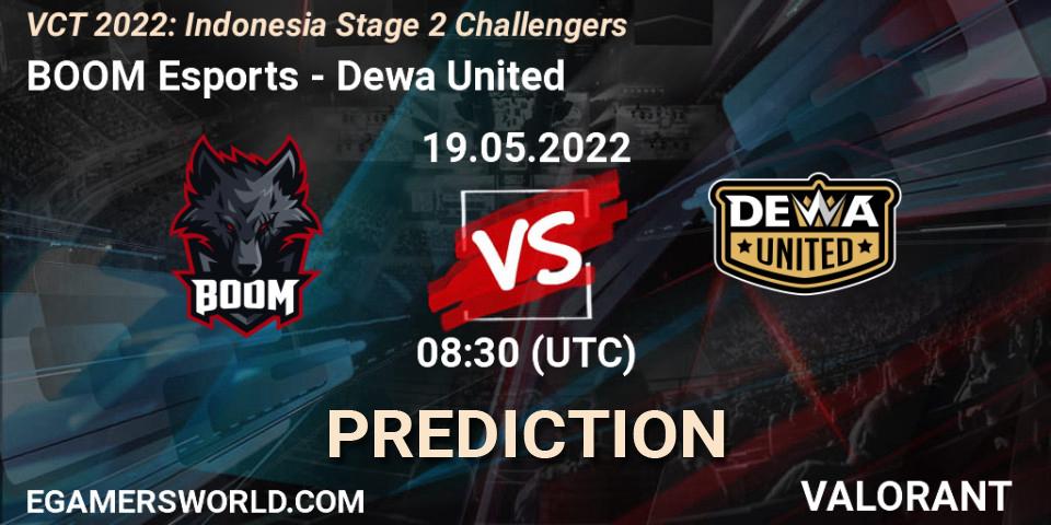 Pronósticos BOOM Esports - Dewa United. 19.05.2022 at 08:30. VCT 2022: Indonesia Stage 2 Challengers - VALORANT