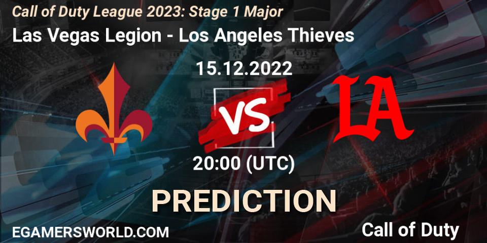 Pronósticos Las Vegas Legion - Los Angeles Thieves. 15.12.2022 at 20:55. Call of Duty League 2023: Stage 1 Major - Call of Duty
