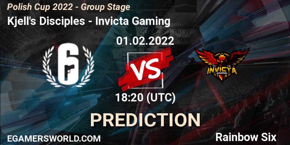 Pronósticos Kjell's Disciples - Invicta Gaming. 01.02.2022 at 18:20. Polish Cup 2022 - Group Stage - Rainbow Six