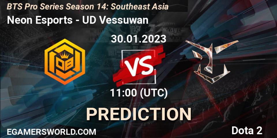 Pronósticos Neon Esports - UD Vessuwan. 30.01.23. BTS Pro Series Season 14: Southeast Asia - Dota 2