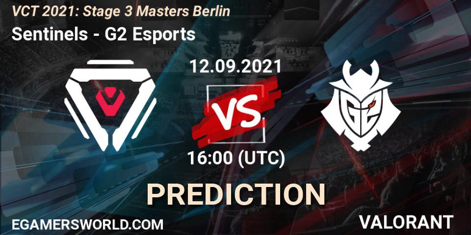 Pronósticos Sentinels - G2 Esports. 12.09.2021 at 16:20. VCT 2021: Stage 3 Masters Berlin - VALORANT