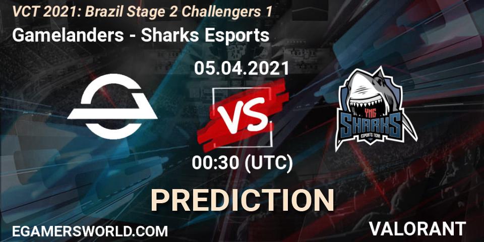 Pronósticos Gamelanders - Sharks Esports. 05.04.2021 at 00:00. VCT 2021: Brazil Stage 2 Challengers 1 - VALORANT