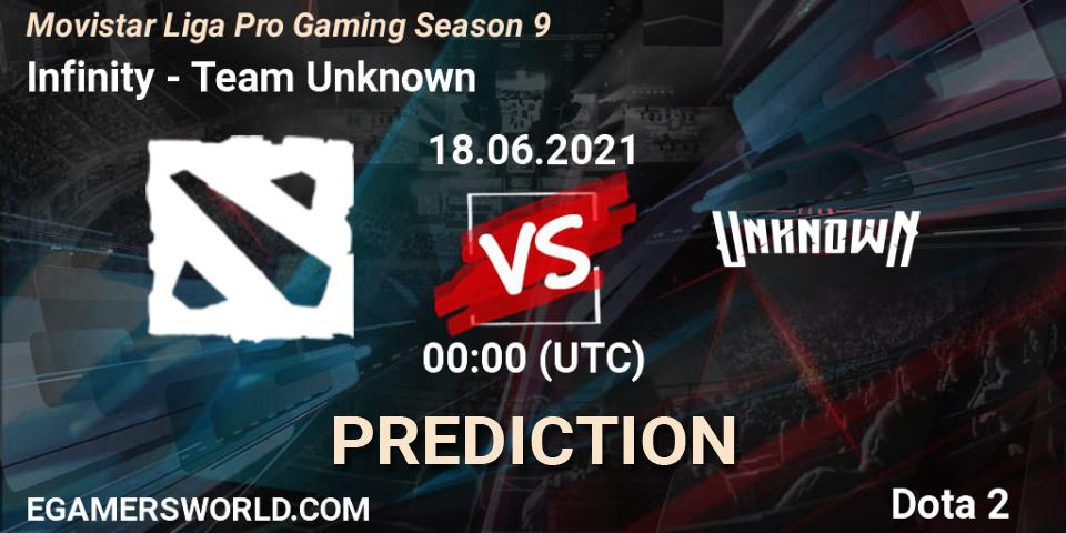 Pronósticos Infinity Esports - Team Unknown. 18.06.21. Movistar Liga Pro Gaming Season 9 - Dota 2