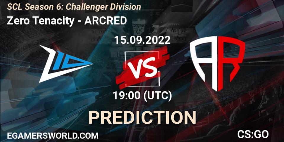 Pronósticos Zero Tenacity - ARCRED. 15.09.2022 at 19:00. SCL Season 6: Challenger Division - Counter-Strike (CS2)