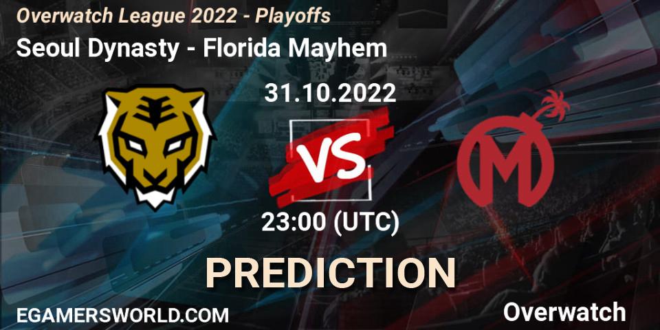 Pronósticos Seoul Dynasty - Florida Mayhem. 31.10.22. Overwatch League 2022 - Playoffs - Overwatch