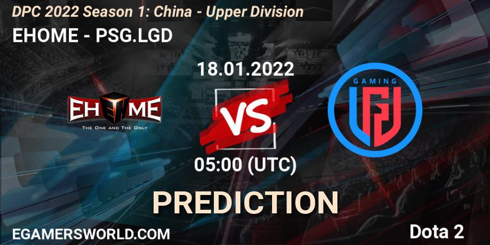 Pronósticos EHOME - PSG.LGD. 18.01.2022 at 04:58. DPC 2022 Season 1: China - Upper Division - Dota 2