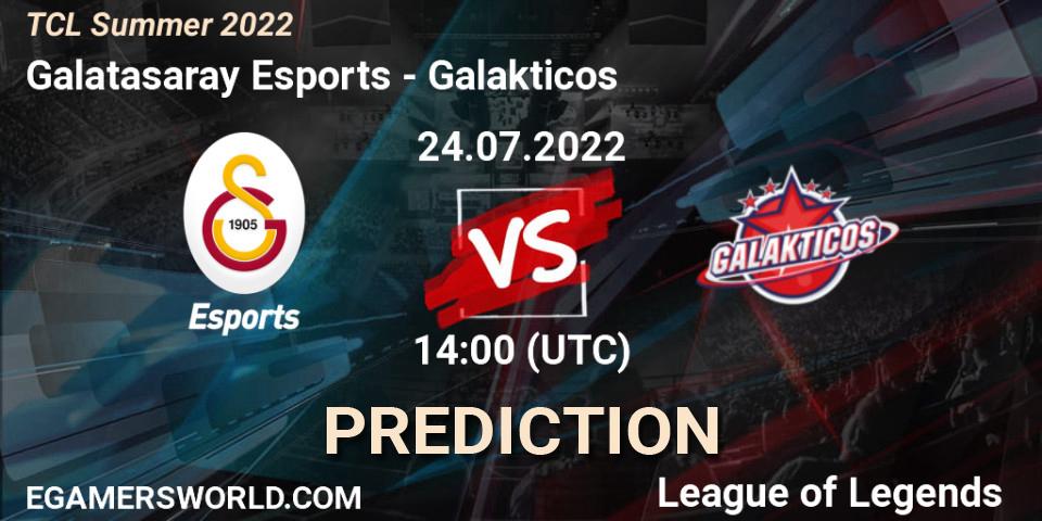 Pronósticos Galatasaray Esports - Galakticos. 24.07.22. TCL Summer 2022 - LoL