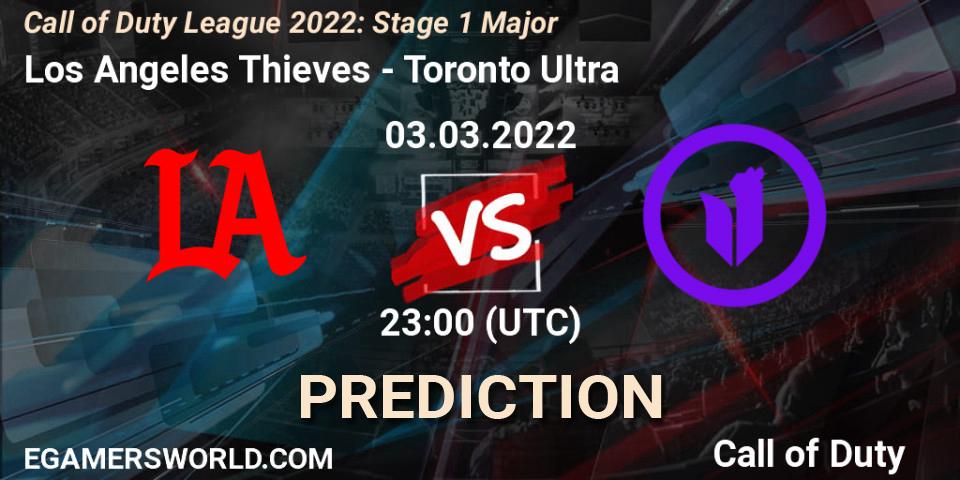 Pronósticos Los Angeles Thieves - Toronto Ultra. 03.03.2022 at 23:00. Call of Duty League 2022: Stage 1 Major - Call of Duty