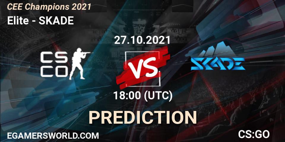 Pronósticos Elite - SKADE. 27.10.2021 at 18:00. CEE Champions 2021 - Counter-Strike (CS2)