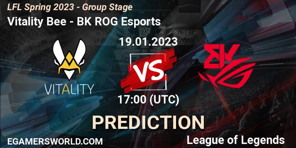 Pronósticos Vitality Bee - BK ROG Esports. 19.01.23. LFL Spring 2023 - Group Stage - LoL