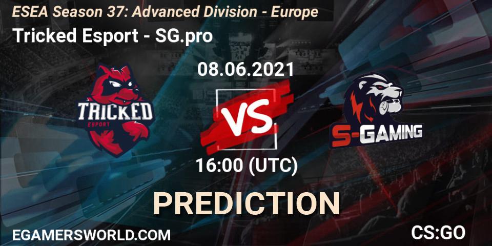 Pronósticos Tricked Esport - SG.pro. 08.06.2021 at 16:00. ESEA Season 37: Advanced Division - Europe - Counter-Strike (CS2)